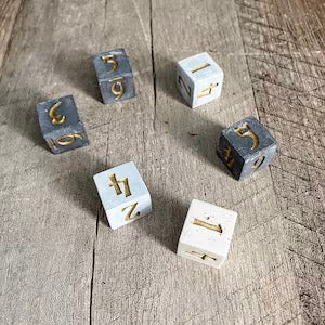 Weathered Stone 6pc Set of Dice